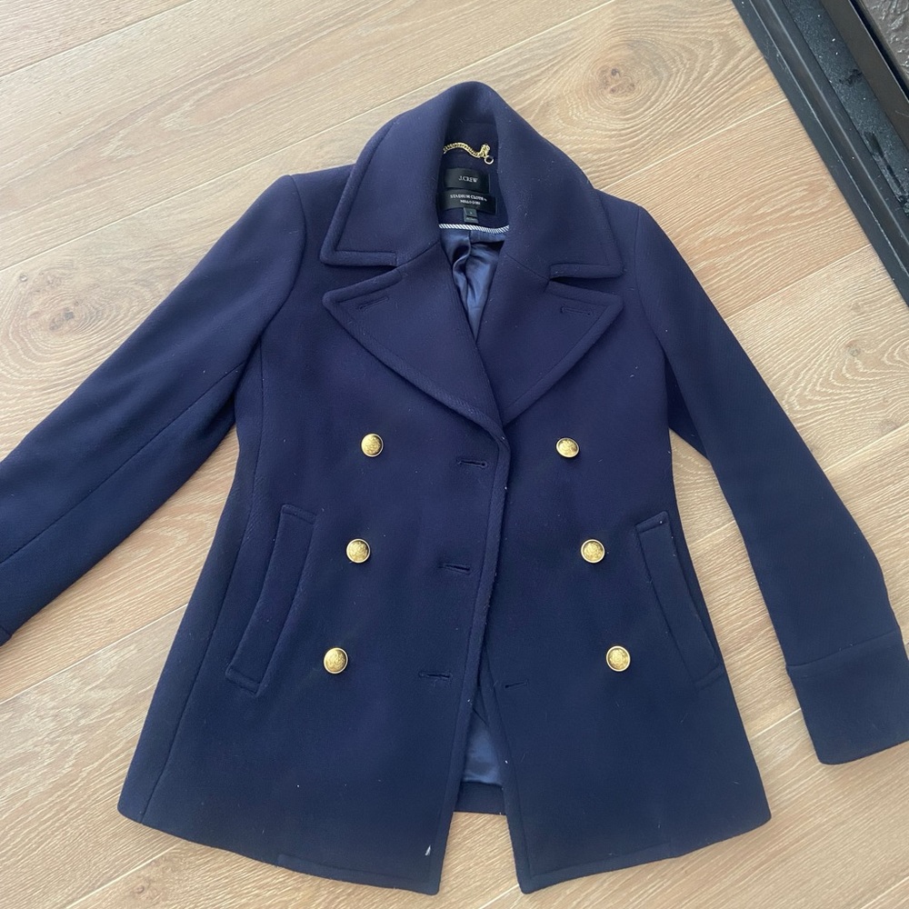 JCrew Stadium Cloth by Nello Gori Peacoat